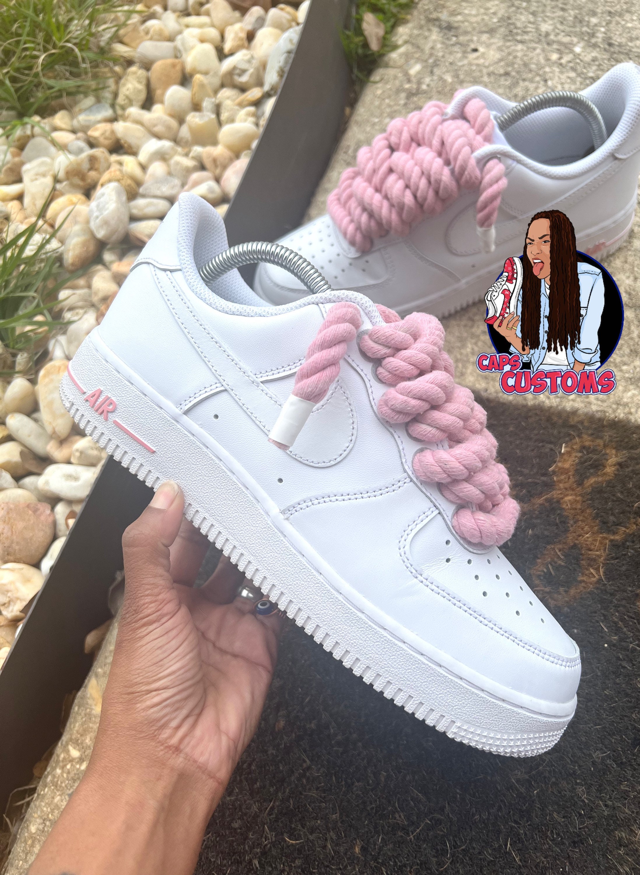 pink air force one laces