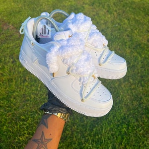 Custom Nike AF1(slime green OFF WHITE ROPE LACE)#art #diy