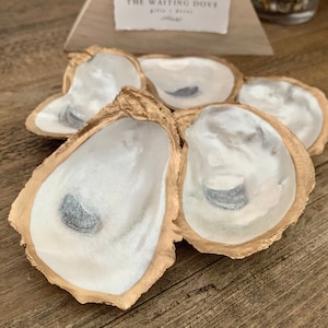 Oyster Shell Ring Dish | Pearl and Gold | Trinket Dish | Jewelry Holder | Bridal Gifts