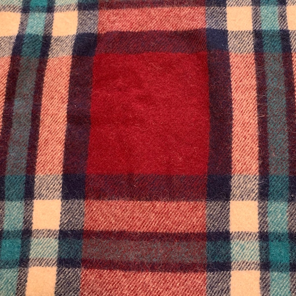 Plaid Wool Throw Etsy