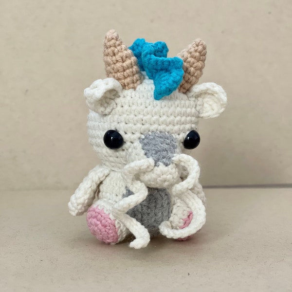 PATTERN: Mini Haku Dragon/Crochet Amigurumi Pattern/Anime/Spirited Away/Pocket Friend/Kawaii Crochet/Stuffed Animal/White Dragon