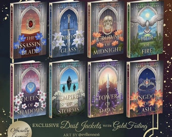 Stained Glass editions - Throne of Glass Dust jackets - SJM OFFICIALLY LICENSED