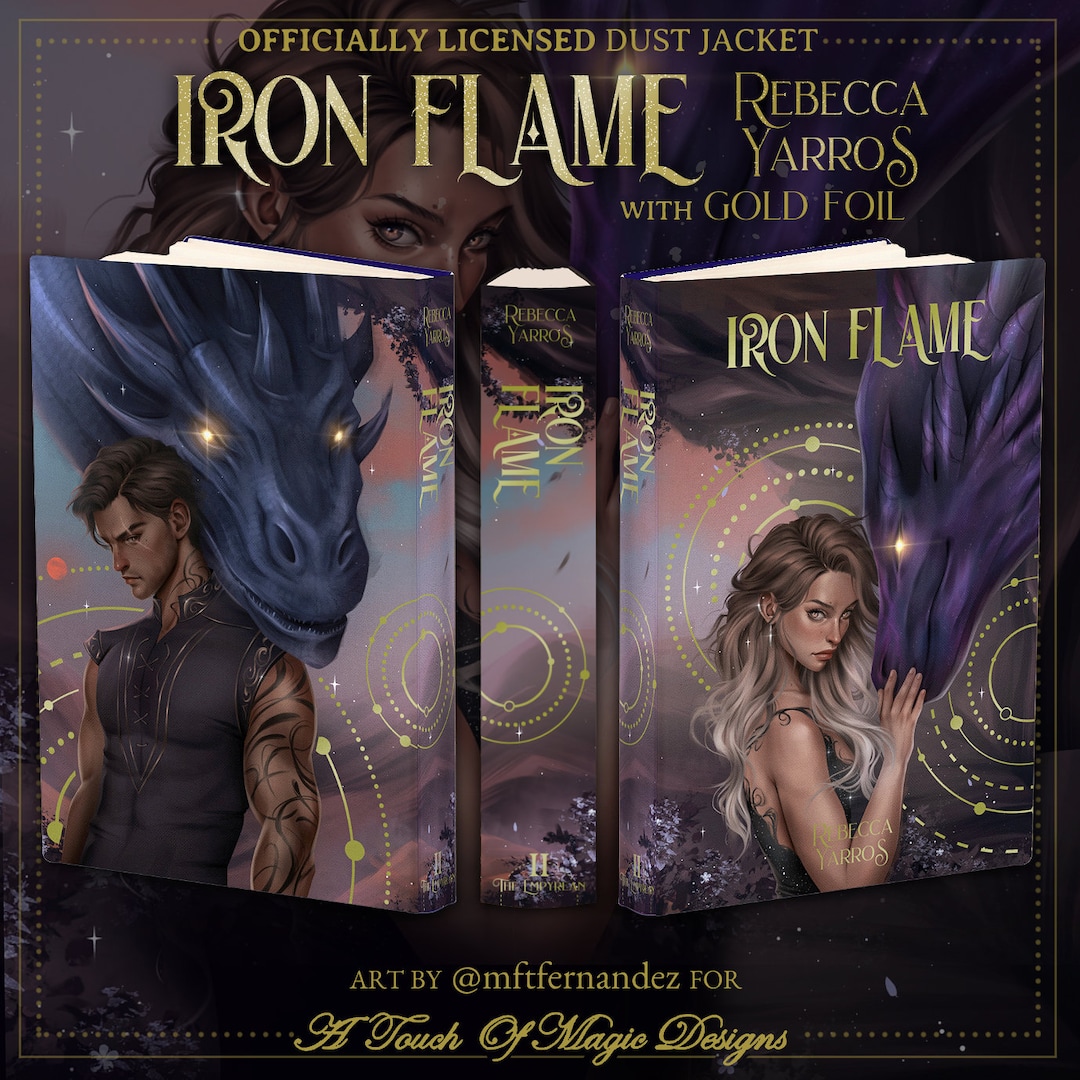 USA Edition to the Iron Flame Fourth Wing OFFICIALLY LICENSED Dust Jacket Etsy