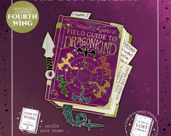 Lost Library Pin Collection - Dragonkind Field Guide - Fourth Wing OFFICIALLY LICENSED