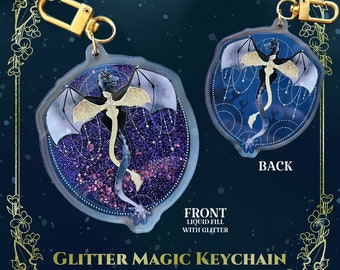 Glitter magic keychain - Violets Relic - Fourth wing - officially licensed