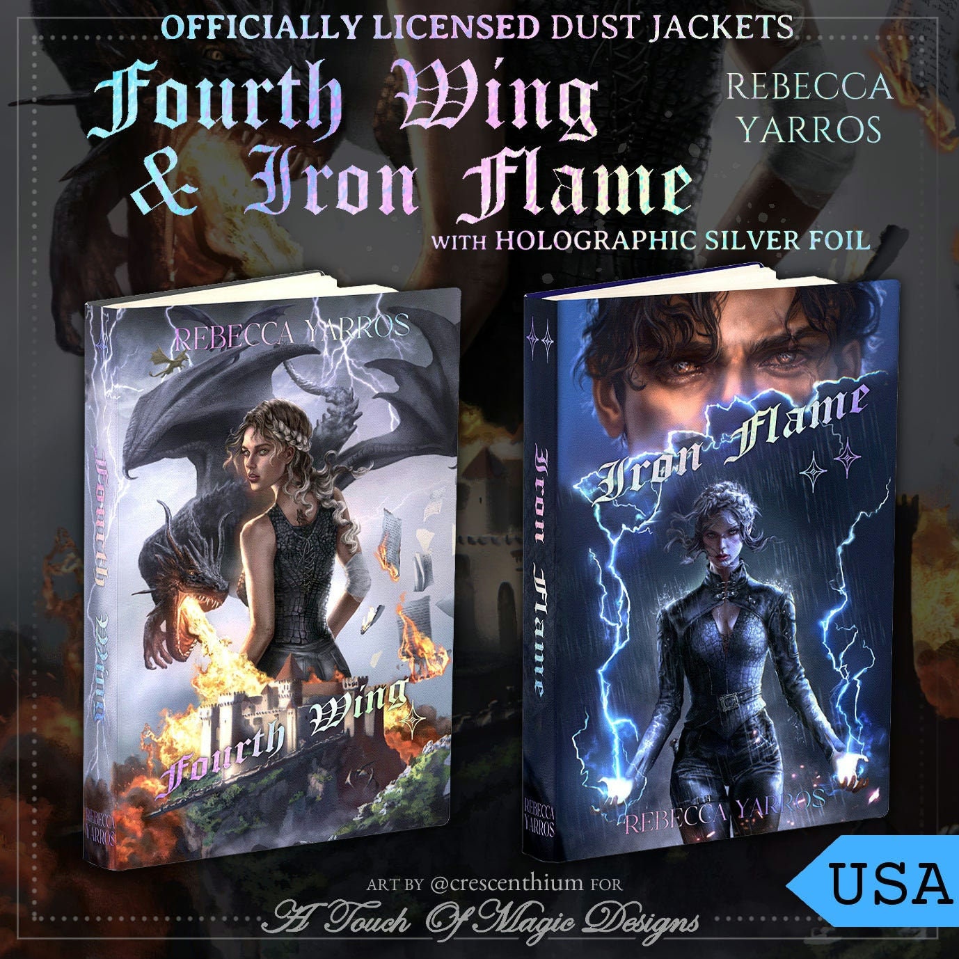 USA Edition - Irridecent Storm - Fourth Wing OFFICIALLY USA Edition - Irridecent Storm - Fourth Wing OFFICIALLY
