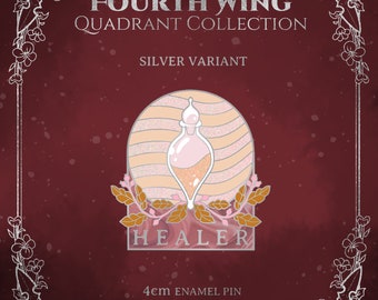 Silver - Healer Quadrant - Hard Enamel Pin - Fourth Wing - OFFICIALLY LICENSED