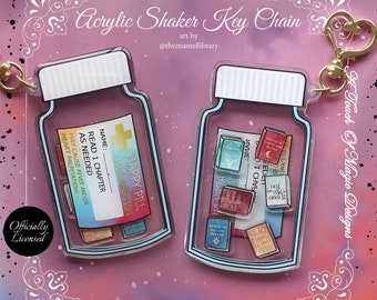 Uk, Eu & other international listing - Acrylic shaker Keychain - Fae Happy Pills - SJM OFFICIALLY LICENSED