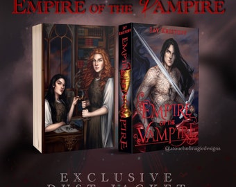 Empire of the Vampire: sobrecubierta con detalle holográfico plateado y rojo