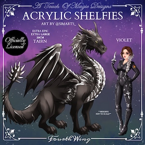 Acrylic Shelfie set - Violet & Tairn - Fourth Wing OFFICIALLY LICENSED