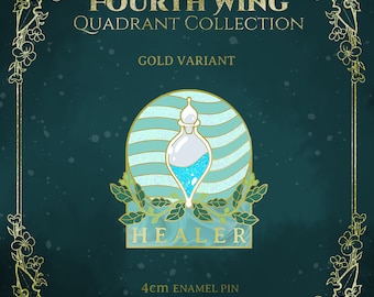 Gold - Healer Quadrant - Hard Enamel Pin - Fourth Wing OFFICIALLY LICENSED