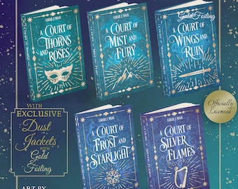 A Court of Thorns and Roses - Rainbow edition Dust Jacket set -SJM OFFICIALLY LICENSED