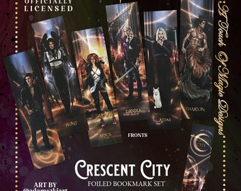 Foiled bookmark set - Crescent City - officially licensed SJM