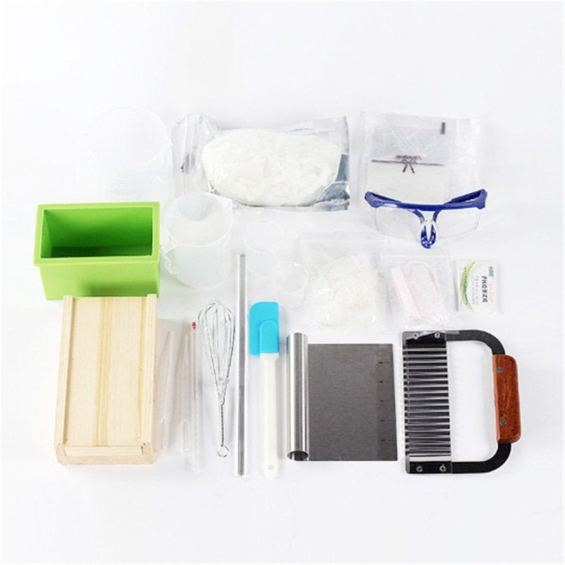 Loaf Soap Making Kit Handmaking Tool with Silicone Mold Wooden Etsy