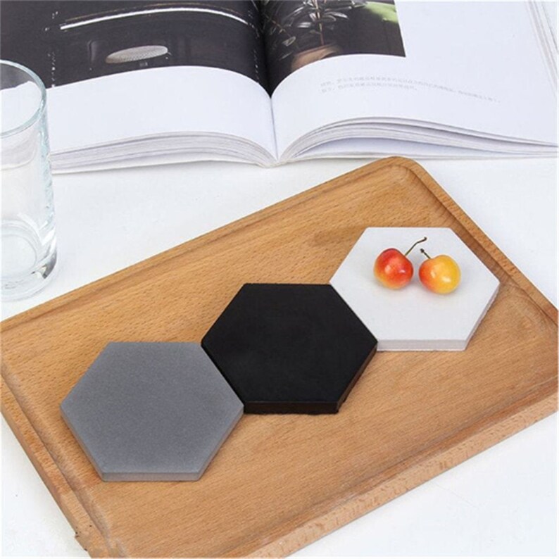 Concrete Coffee Cup Tray Silicone Mold Coaster Plaster ...