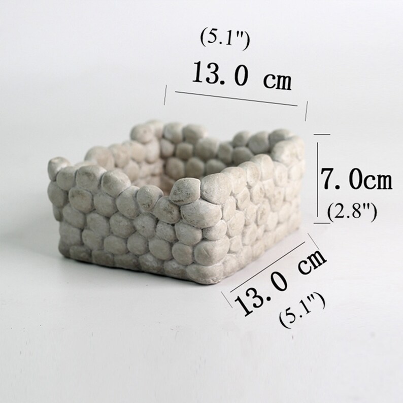 DIY River Stone Planter Silicone Mold Make Flowerpots From Etsy