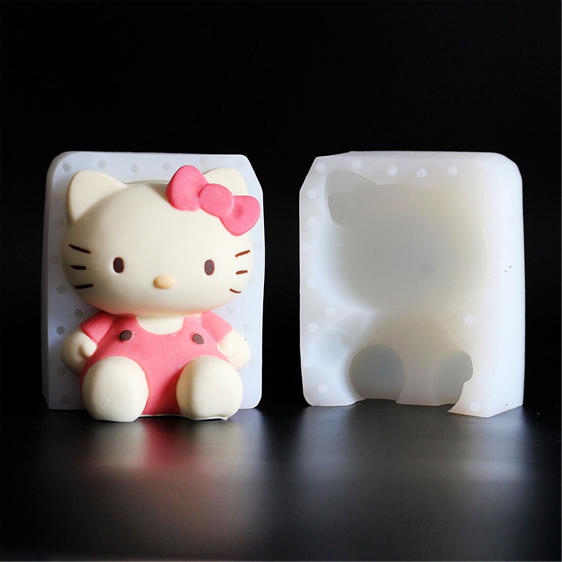 Nicole 3D Mousse Cake Silicone Mold Hello Kitty Handmade resin Etsy