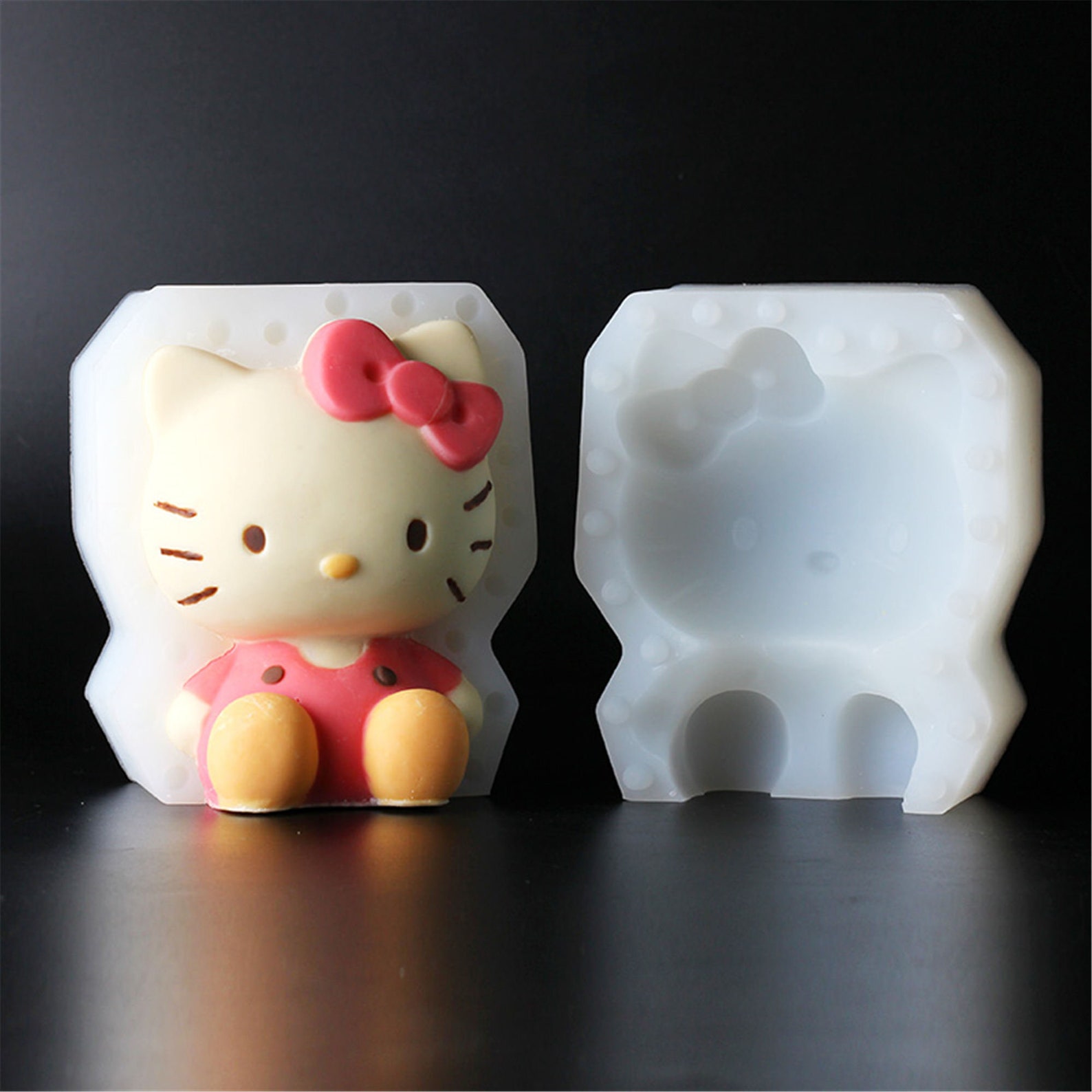 Nicole 3D Mousse Cake Silicone Mold Hello Kitty Handmade resin Etsy