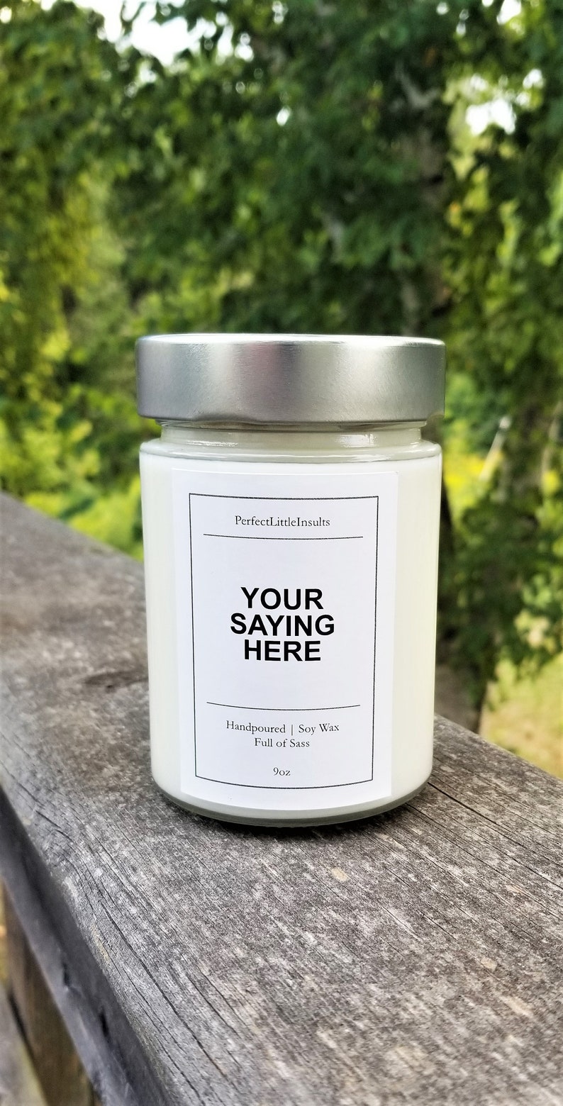 Custom Candle Soy Wax Candle Personalized Candle Funny Etsy