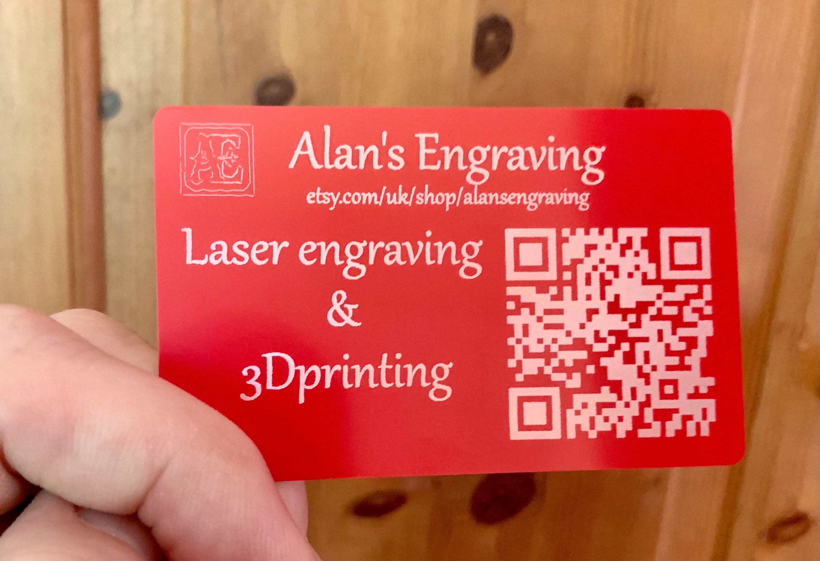Aluminium Laser Etched Business Card. Etsy UK