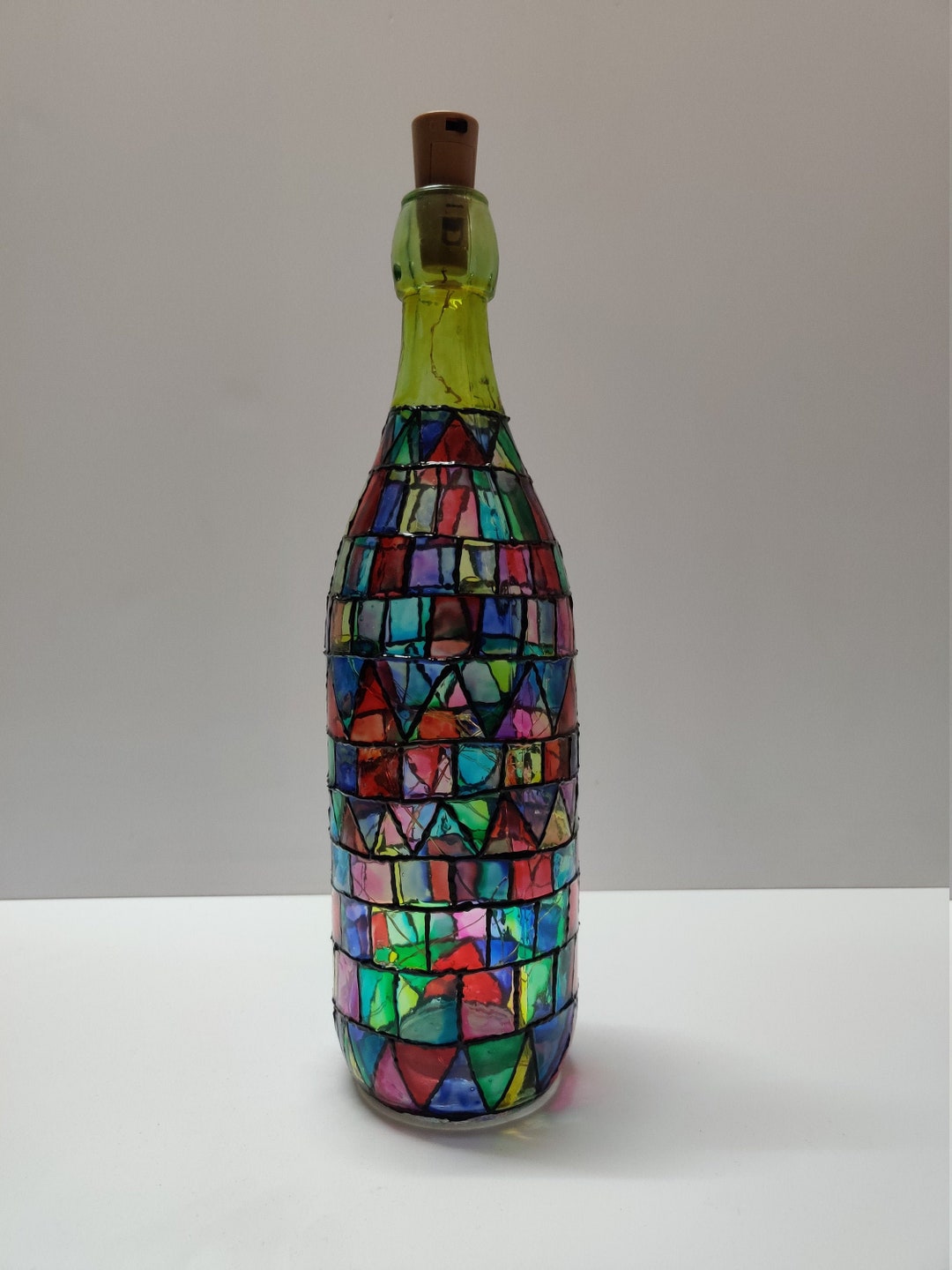 Customizable Hand Painted and Hand Made Glass Bottles Etsy