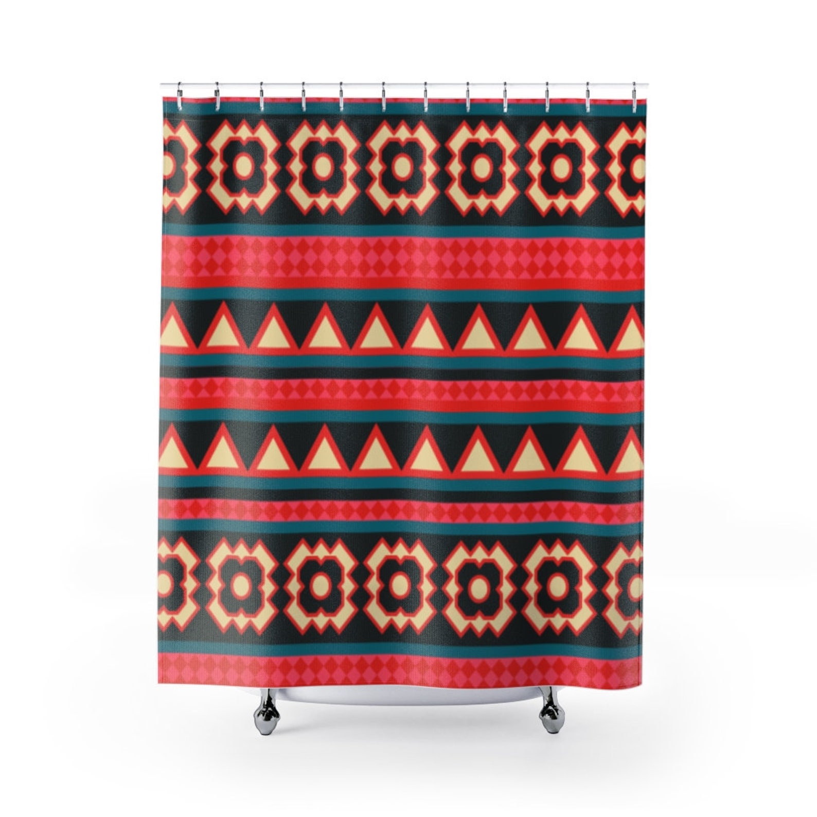 Mexican patterned shower curtain Etsy