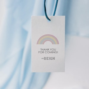 Rainbow Party Favor Tag Template, Birthday Party Favor Tags, Birthday Favor Tag, Editable Tags Template, Instant Download