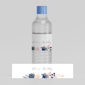 Floral Water Bottle Label Template, Floral Party Water Bottle Labels, Floral Party, Editable Label, Instant Download