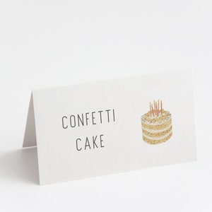 Birthday Cake Food Tent Template, Birthday Party Food Labels, Editable Food Tents, Instant Download