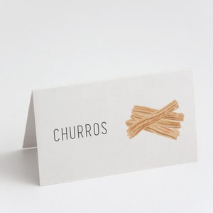 Churro Theme Food Tent Template, Churro Birthday, Birthday Party Food Labels, Editable Food Tents, Instant Download