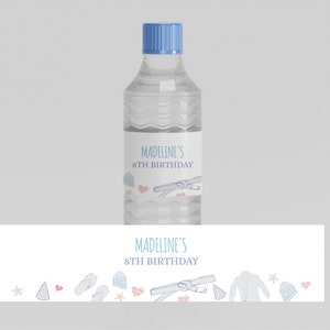 BJJ Birthday Water Bottle Label Template, BJJ Birthday Party Water Bottle Labels, BJJ Party, Editable Label, Instant Download