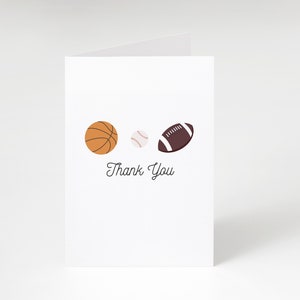 Sport-Dankeschön-Karte Vorlage, Sport-Geburtstagsfeier-Dankeskarte, Printable, Instant Download