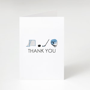 Modèle de carte de remerciement hockey, carte de remerciement de fête d'anniversaire de hockey, imprimable, téléchargement immédiat