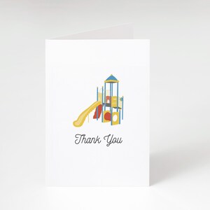 Playground Card Template, Playground Thank You Template, Jungle Gym Party Thank You Card, Party Favor Printable, Instant Download