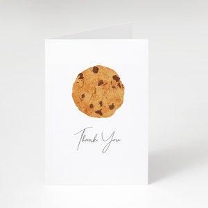 Bedankkaartsjabloon chocoladekoekje, bedankkaart koekjesfeest, afdrukbaar, direct downloaden