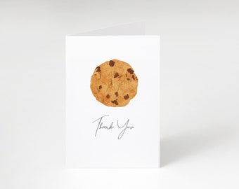 Chocolate Chip Cookie Thank You Card, Editable Template (Instant Download)