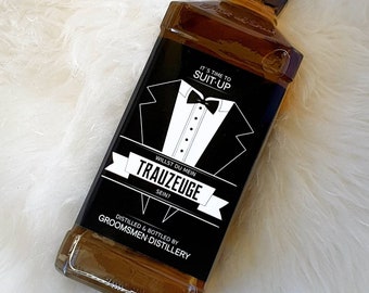 Flaschenetikett, Trauzeuge, Geschenk, Trauzeuge fragen, Hochzeit, Aufkleber, Whisky, Mann