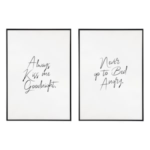 Set di poster per camera da letto "Buonanotte" - Matrimonio, Decorazione, Camera da letto, Amore