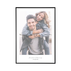 Jahrestag Geschenk mit Bild - Poster Geschenk zum Valentinstag, Geschenk für ihn, Hochzeitstag, Geschenk für sie, Hochzeitsgeschenk