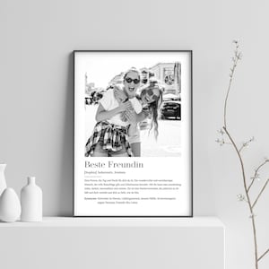 Beste Freundin Geschenk zum Geburtstag Geburtstagsgeschenk für die beste Freundin, personalisiertes Poster mit Definition, ohne Rahmen Bild 3