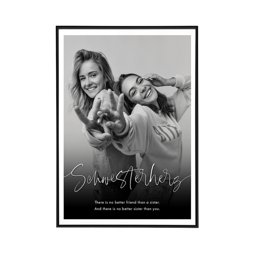 Was Kann Man Seiner Schwester Zum 16 Geburtstag Schenken Schwester Geschenk zum Geburtstag - Schwesterherz Geburtstagsgeschenk