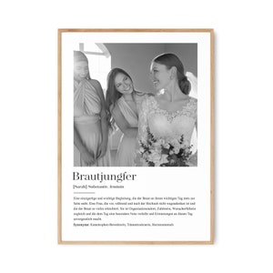 Brautjungfer Geschenk Bild - Brautjungfer fragen, Trauzeugin Geschenk Hochzeit, Personalisiertes Poster, Willst du meine Brautjunger sein