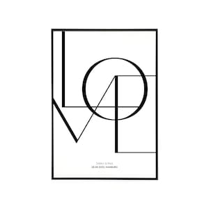 Personalisiertes Love Poster- Paarposter, Poster für Paare, Umzug, Liebe, Namen, Geschenk, DIN A3, DIN A4, Poster mit Namen zur Hochzeit