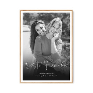Beste Freundin Geschenk zum Geburtstag, beste Freundin Geburtstagsgeschenk, Besties Geschenk, personalisiertes Bild Freunde, Freundin Poster