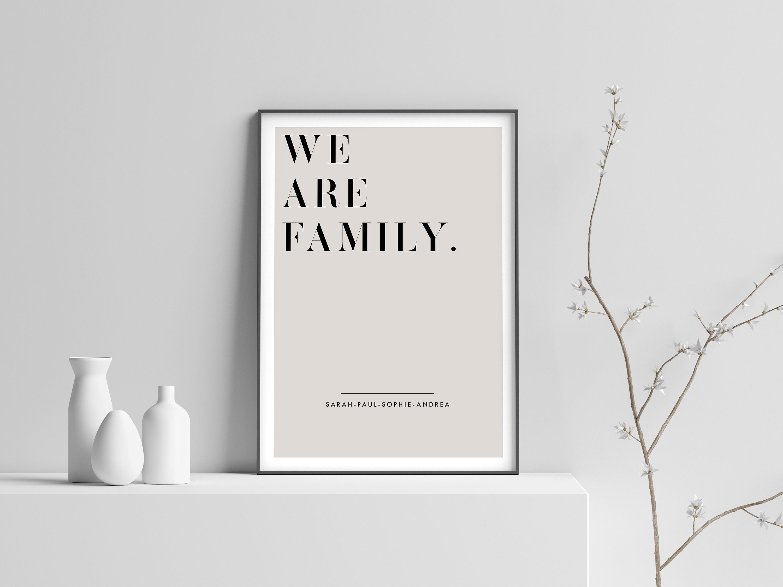 Personalized Poster We are family Gift Family Etsy