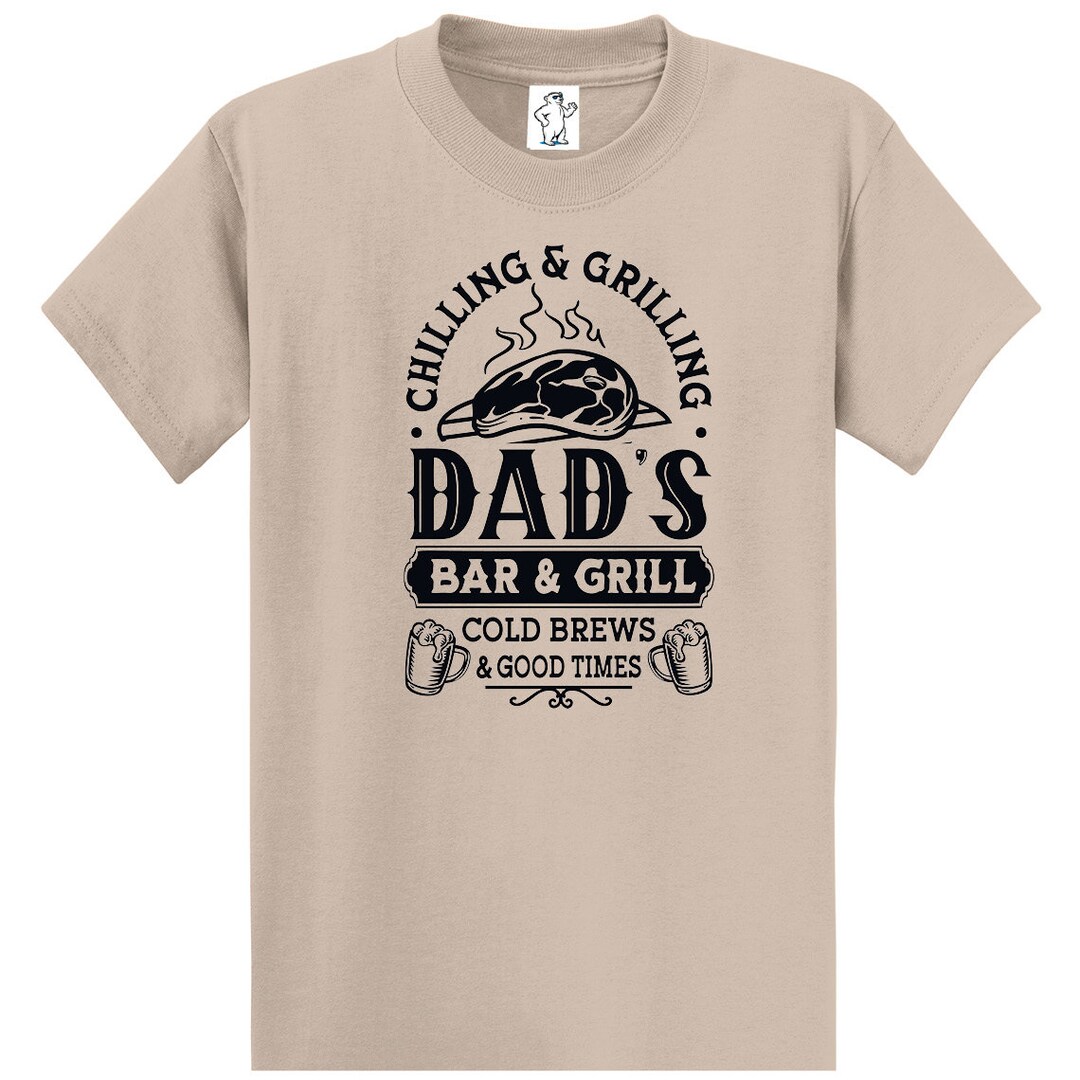 Mens Vintage Dad's BBQ Chilling and Grilling T-Shirt