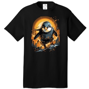 Ninja Penguin | Graphic Tee | Men&#39;s Shirts | Big and Tall Shirts | Men&#39;s Big and Tall Graphic T-Shirt