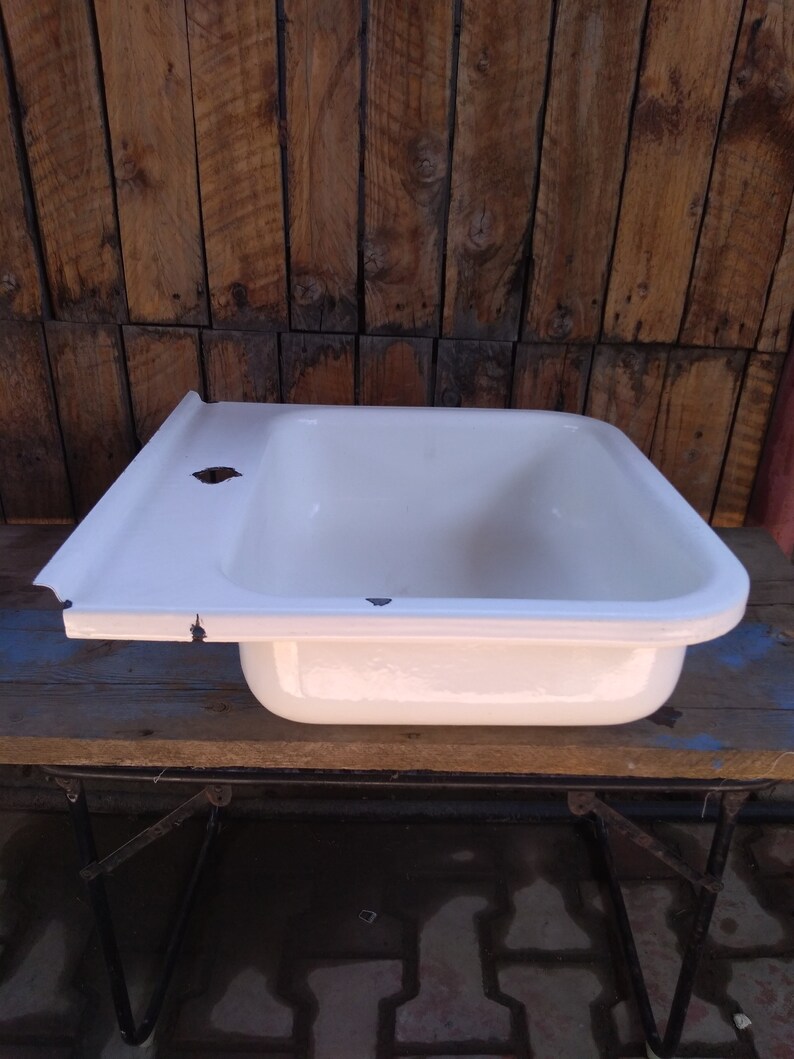 Fregadero de la granja fregadero de hierro fundido antiguo | Etsy