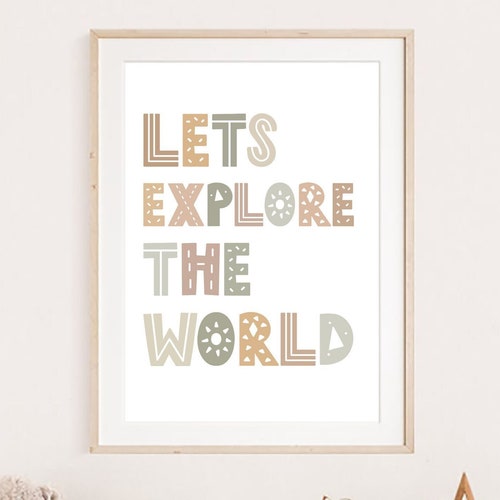 Explore the World Nursery Decor PRINTABLE Pastel Tones Etsy