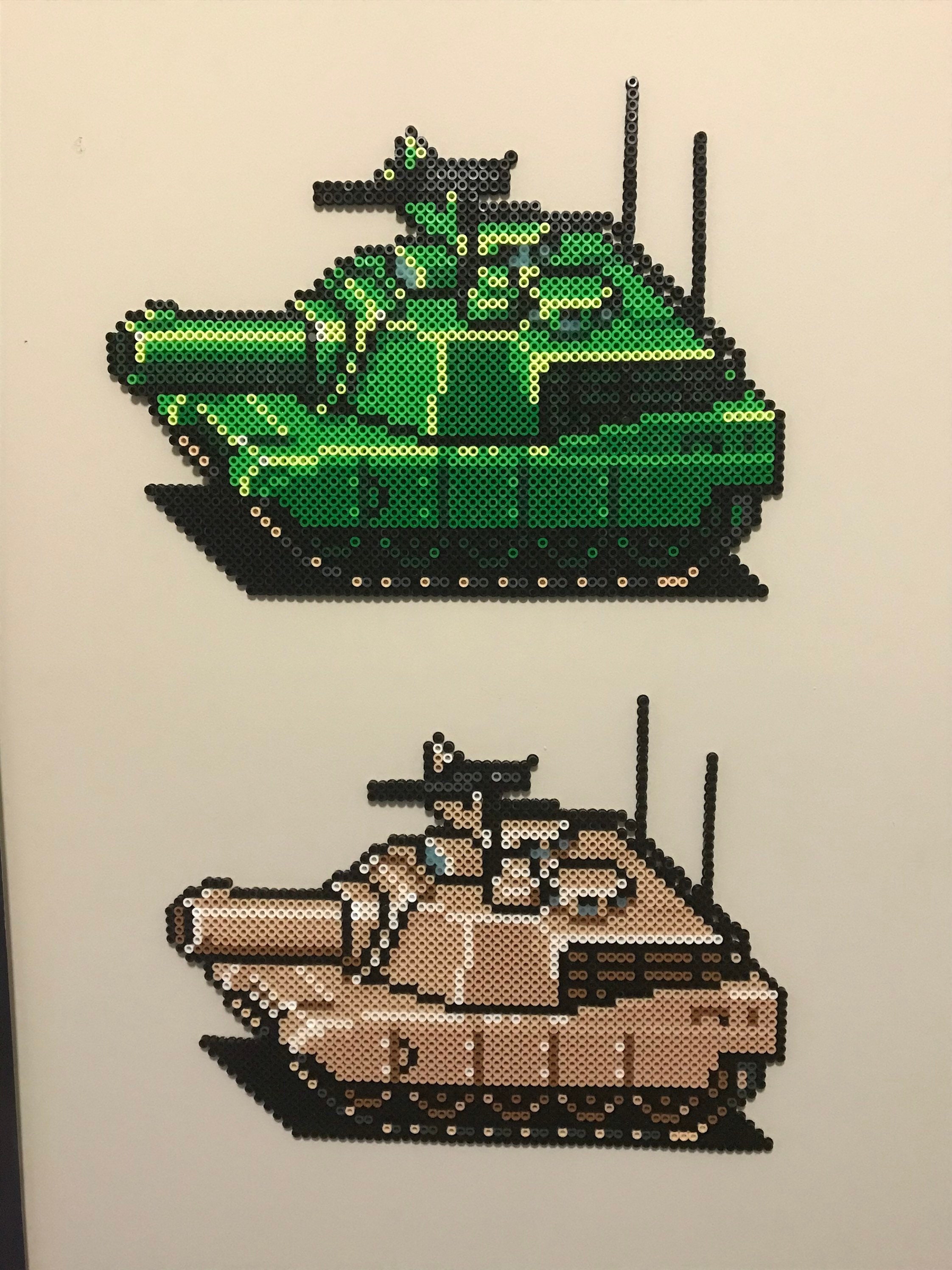 Perler Bead Art M1 Abrams Tank Etsy